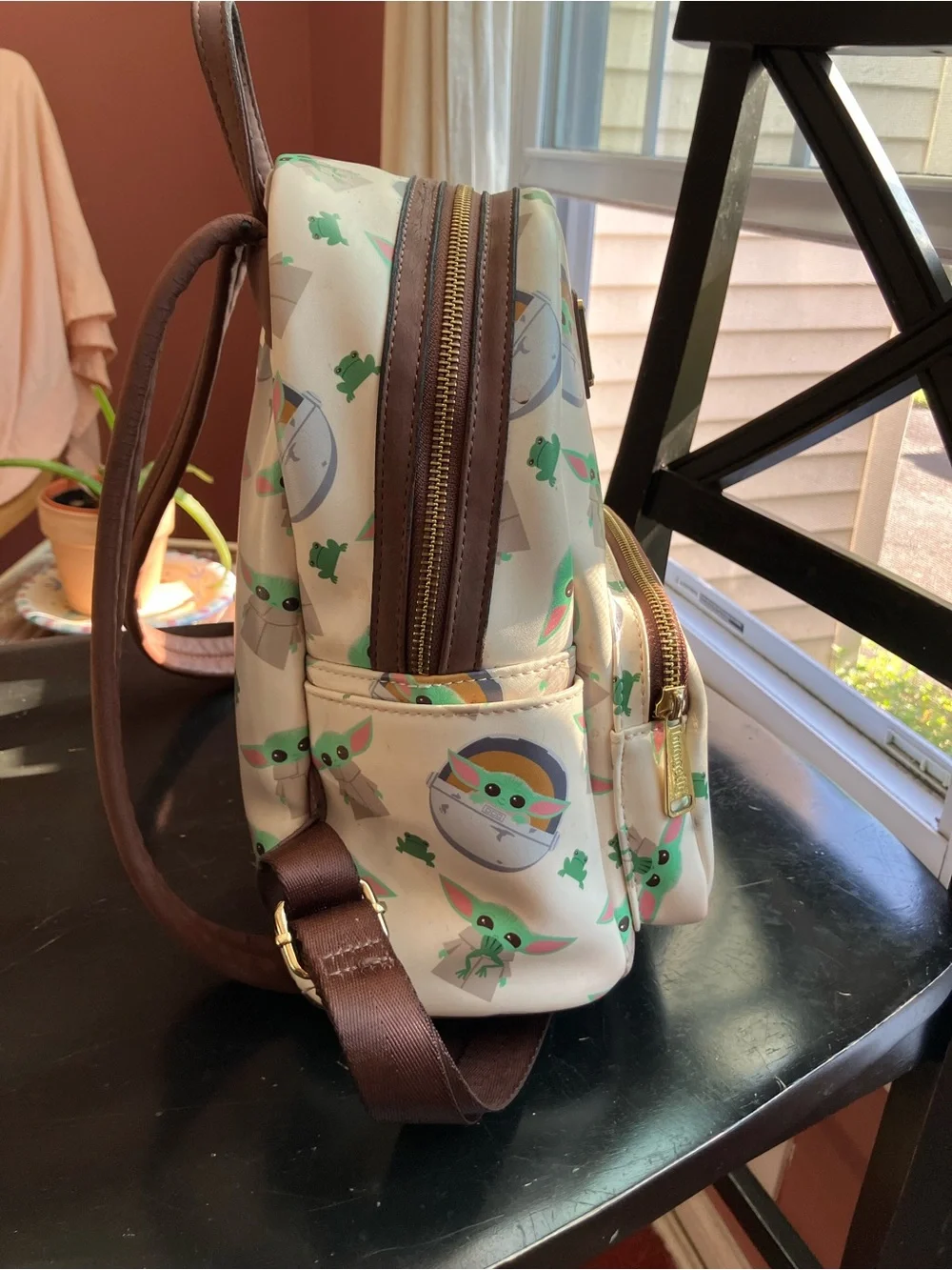 Loungefly Beige Baby Yoda (The Child) Kids Mini Backpack